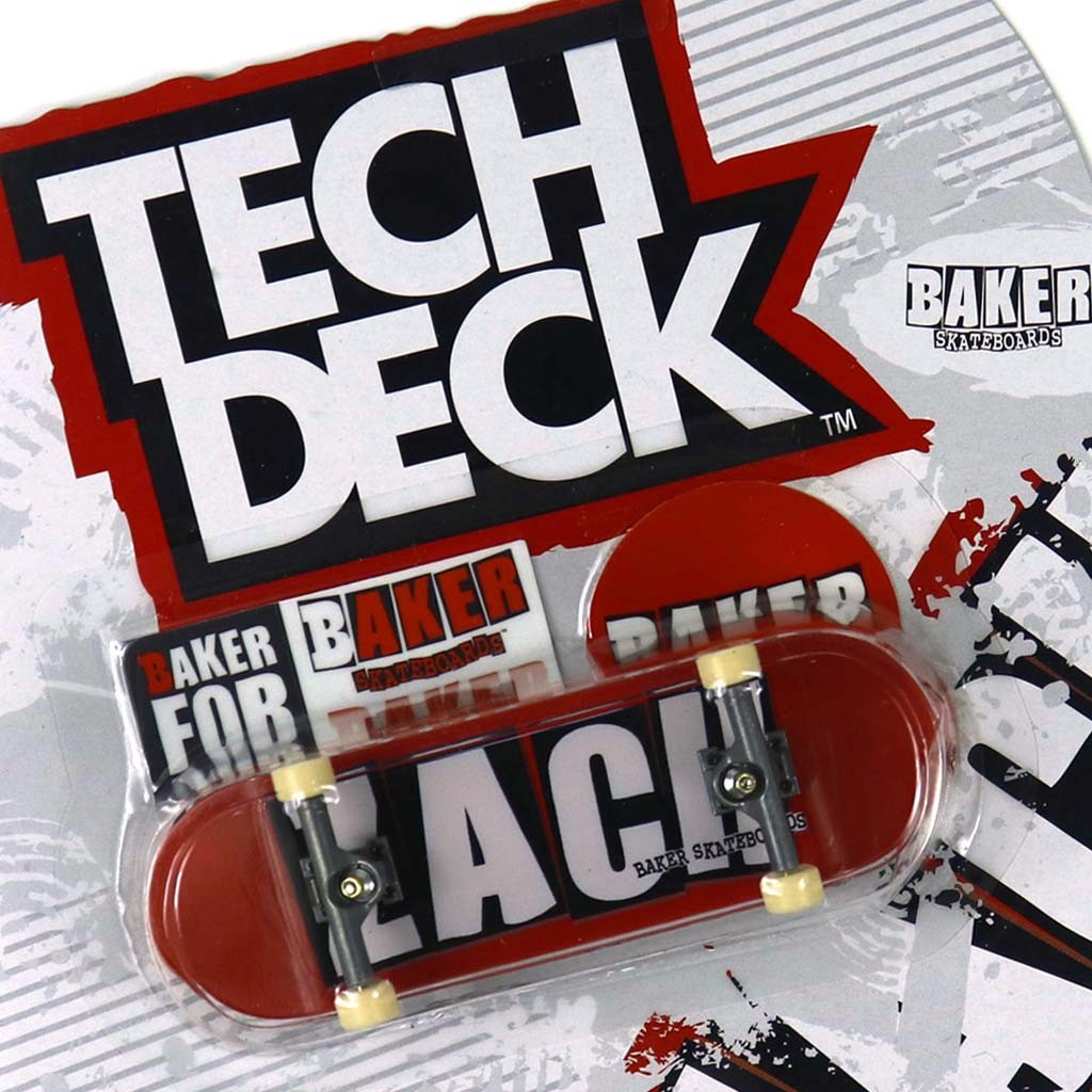 Skate de dedo Tech Deck Baker Zach 96mm - Vermelho / Branco