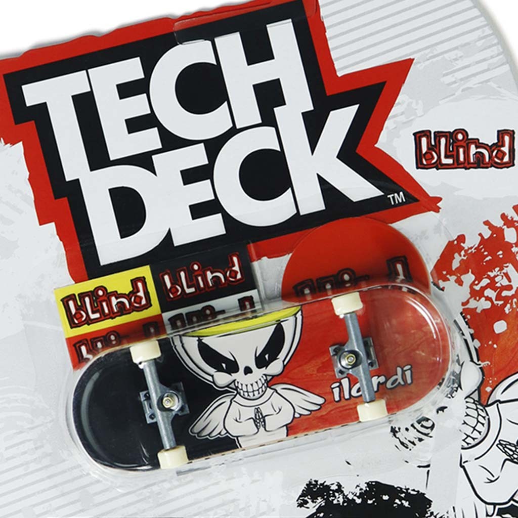 Skate de dedo Tech Deck blind Ilardi 96mm - Preto / Branco / Vermelho