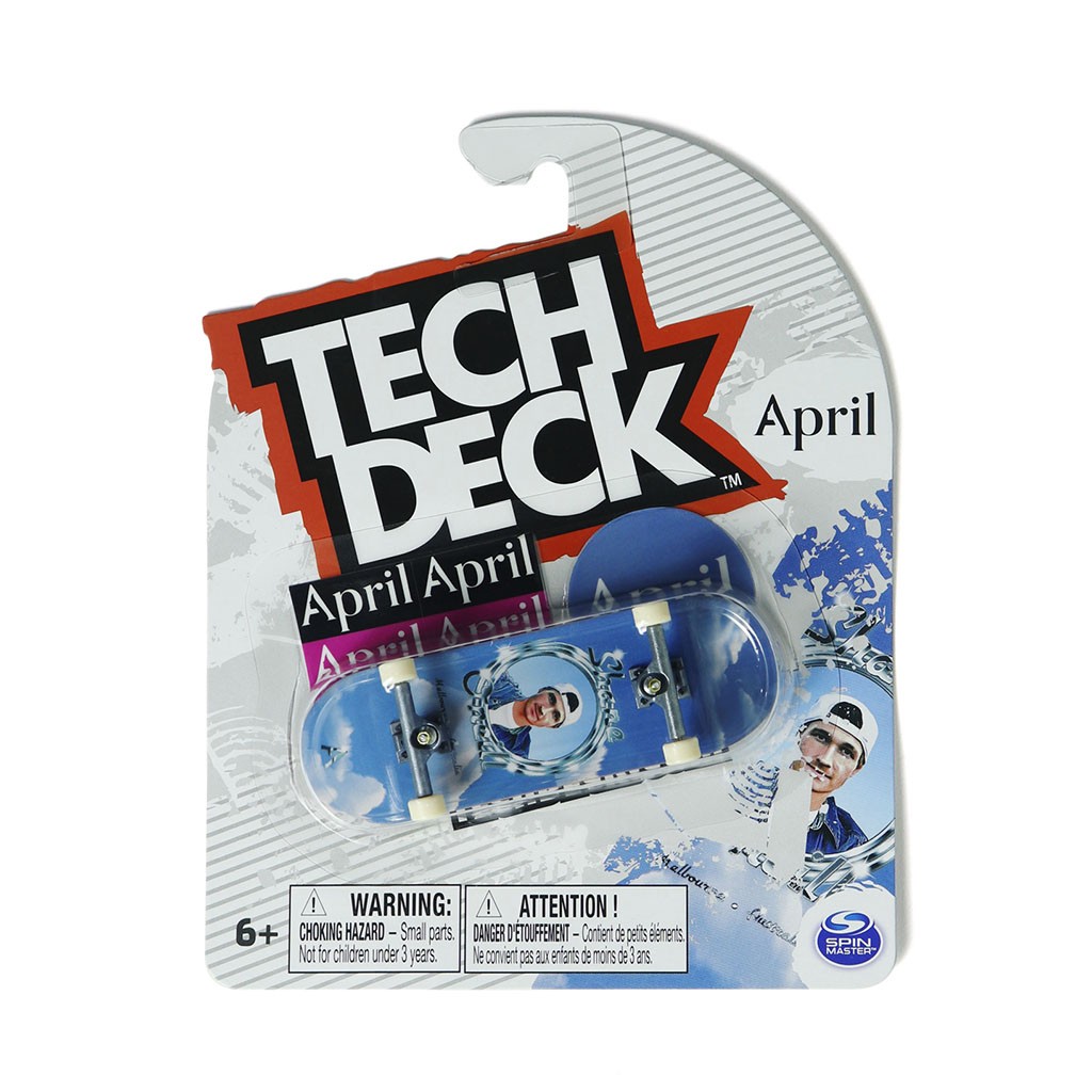 Skate de dedo Tech Deck April Shane 96mm - Azul / Branco