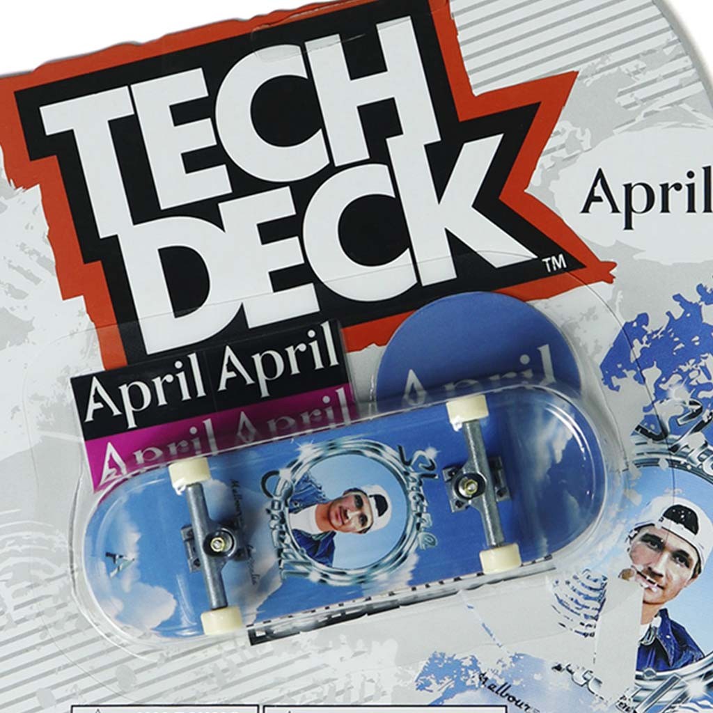 Skate de dedo Tech Deck April Shane 96mm - Azul / Branco
