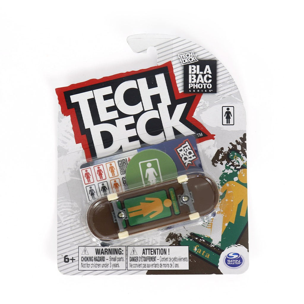 Skate de dedo Tech Deck Girl Mike Carroll - Marrom / Laranja / Verde