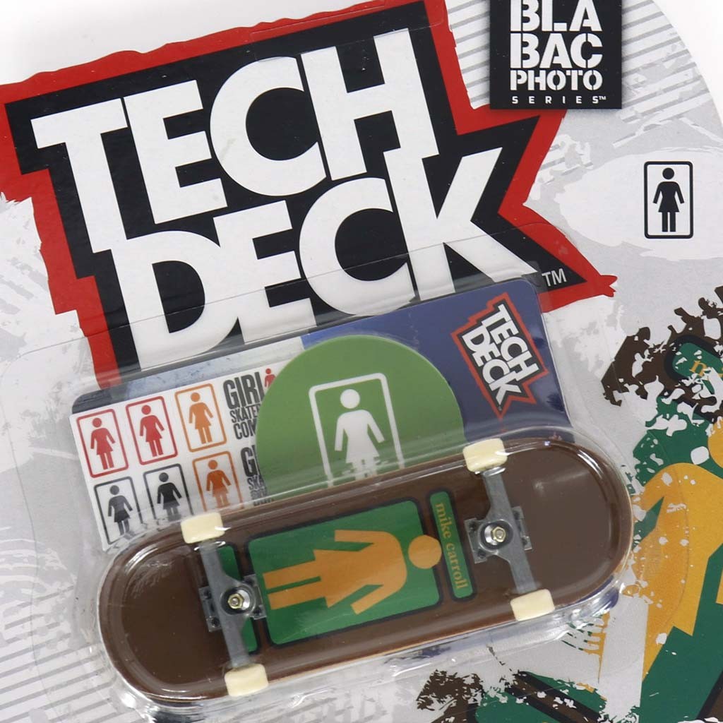 Skate de dedo Tech Deck Girl Mike Carroll - Marrom / Laranja / Verde