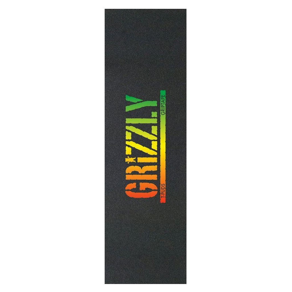 Lixa Grizzly Griptape STAMP - Vermelho / Amarelo / Verde