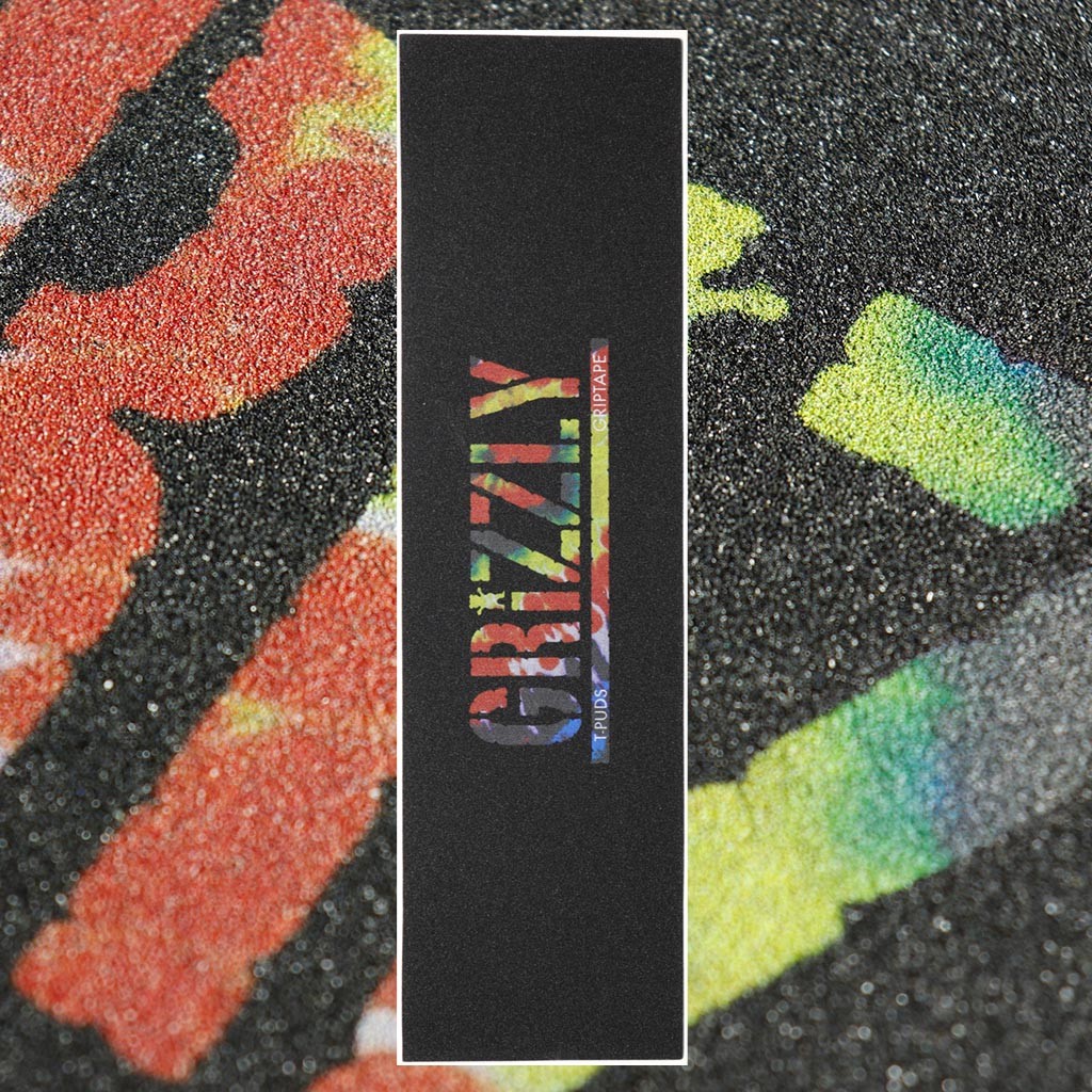 Lixa Grizzly Griptape Pudwill Stamp Tie Dye - Vermelho / Verde / Azul