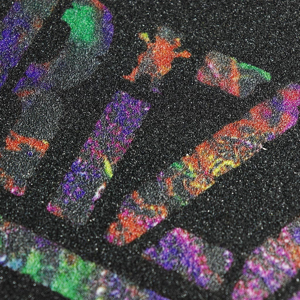 Lixa Grizzly Griptape Pudwill Stamp - Roxo / Laranja / Verde