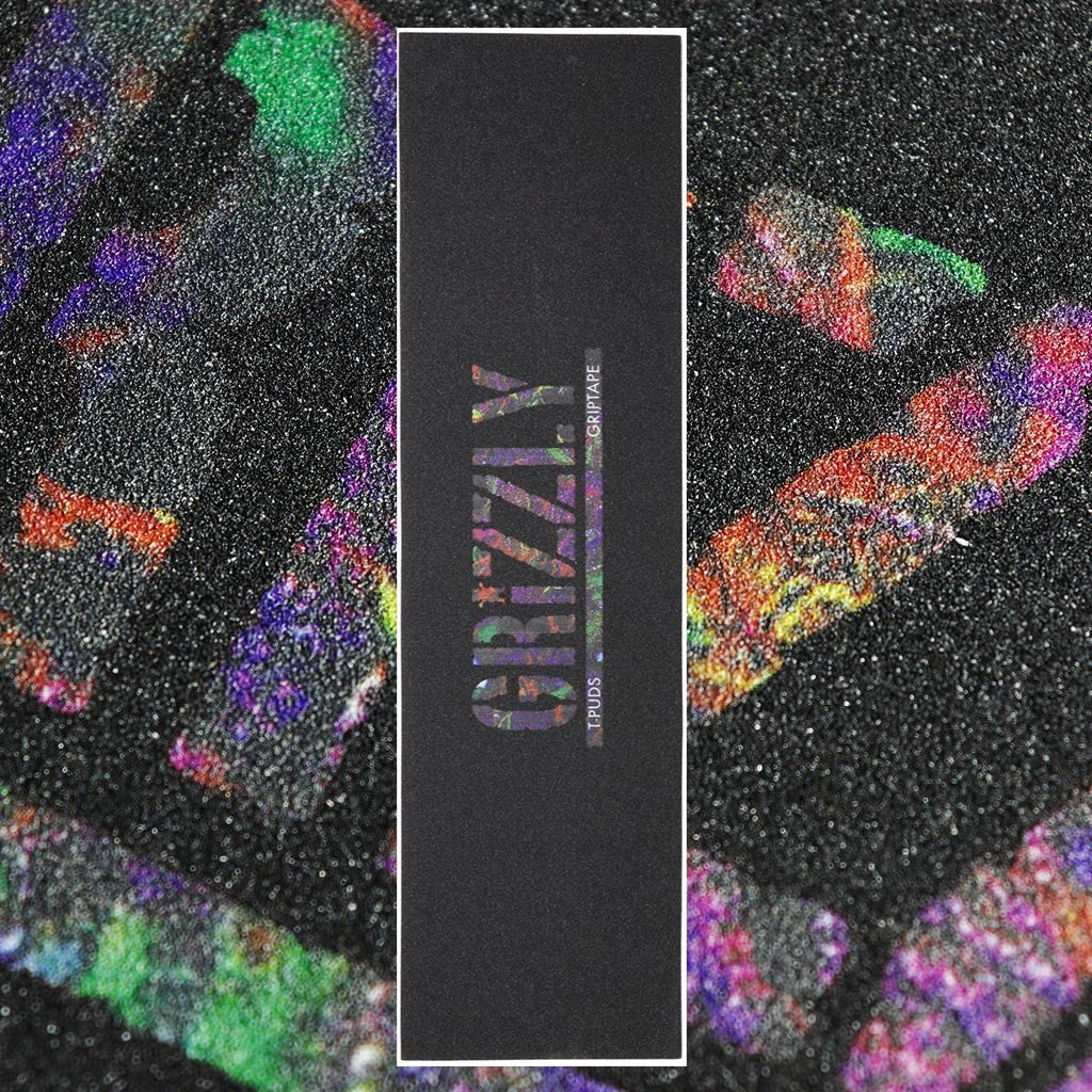 Lixa Grizzly Griptape Pudwill Stamp - Roxo / Laranja / Verde