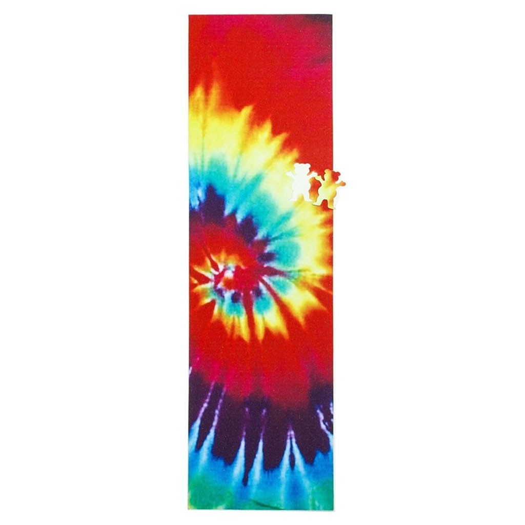 Lixa Grizzly Griptape Tie Dye Cut Bear Regular - Tie Dye Vermelho / Amarelo / Verde / Roxo