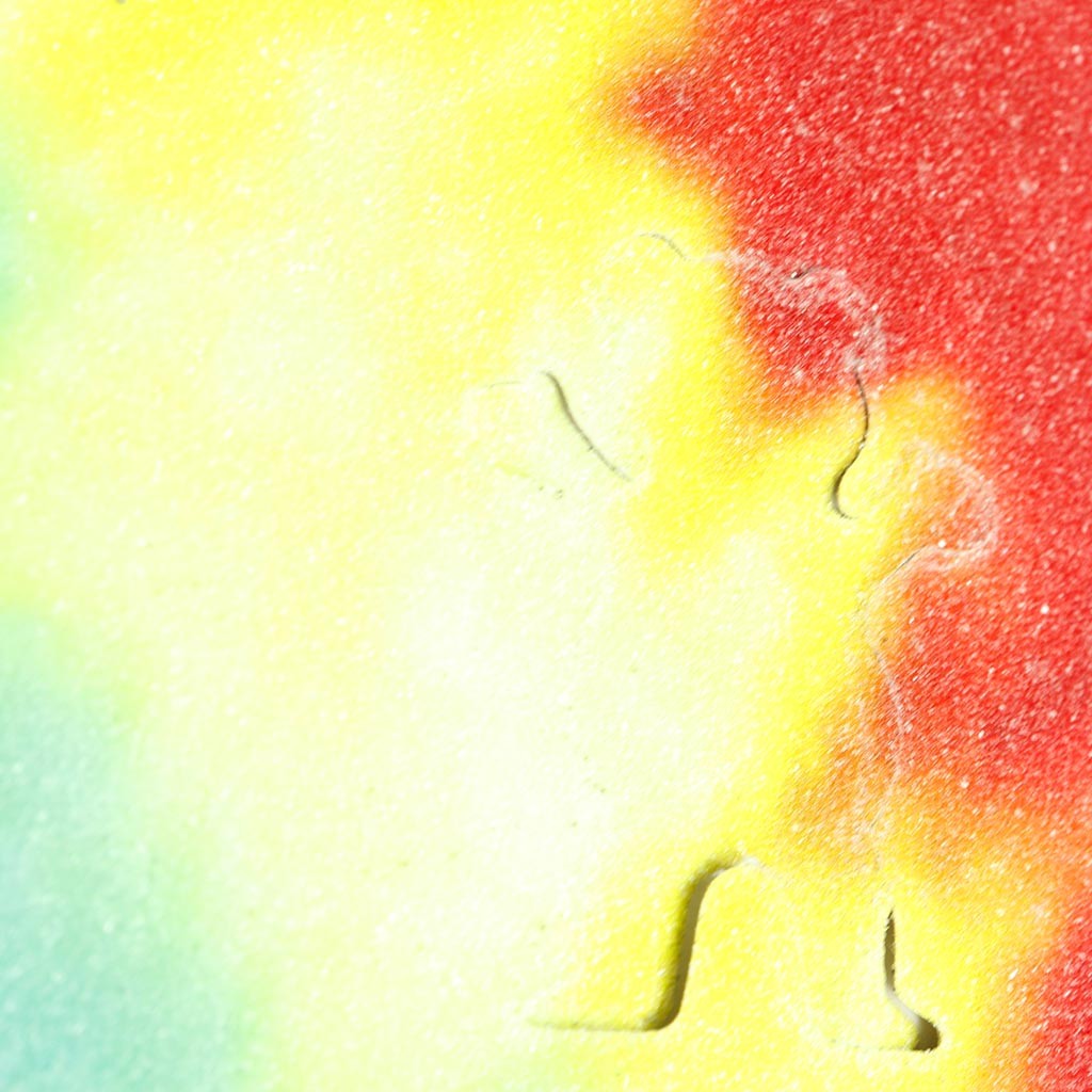 Lixa Grizzly Griptape Tie Dye Cut Bear Regular - Tie Dye Vermelho / Amarelo / Verde / Roxo