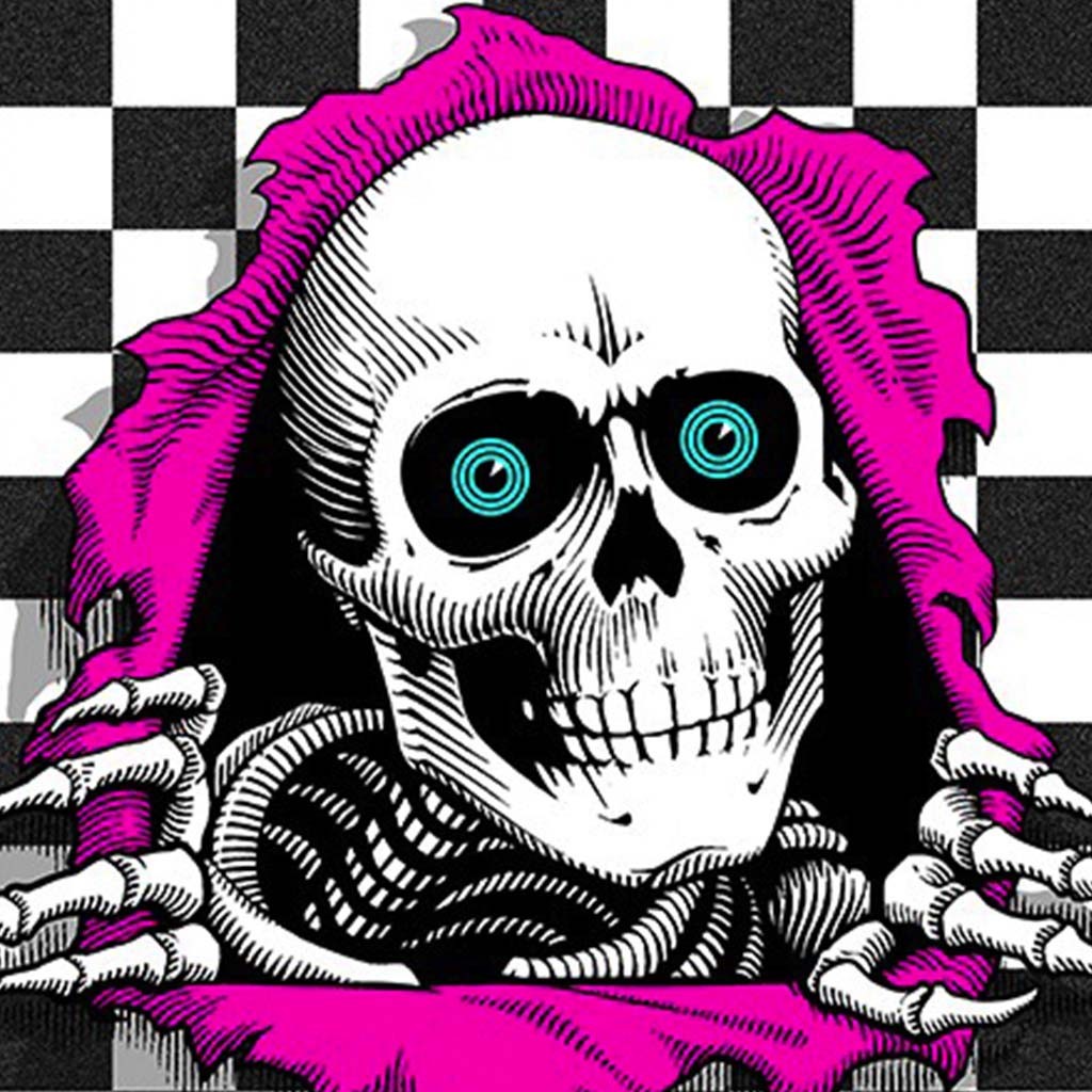 Lixa Powell Peralta Ripper Checker 23x84 - Preta / Branco / Rosa