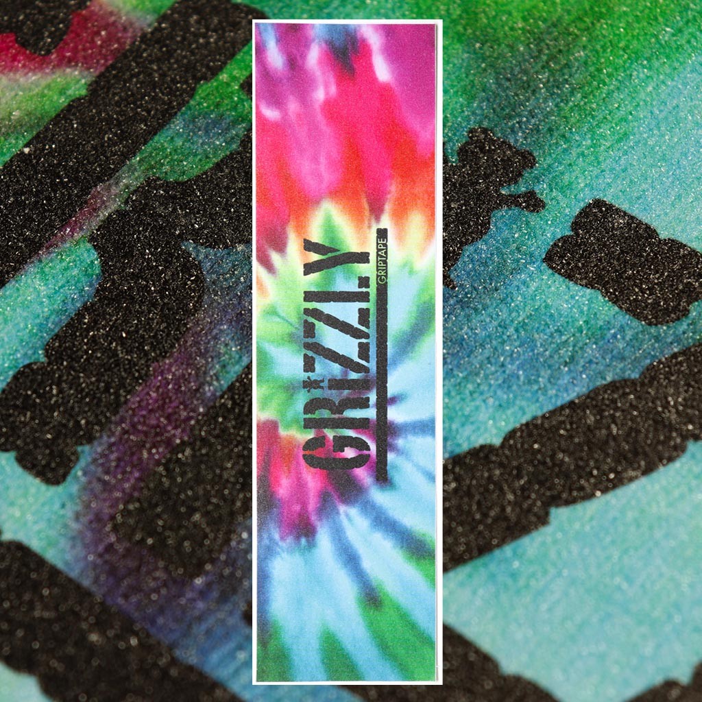 Lixa Grizzly Griptape Reverse Tie Dye Stamp - Verde / Vermelho / Roxo