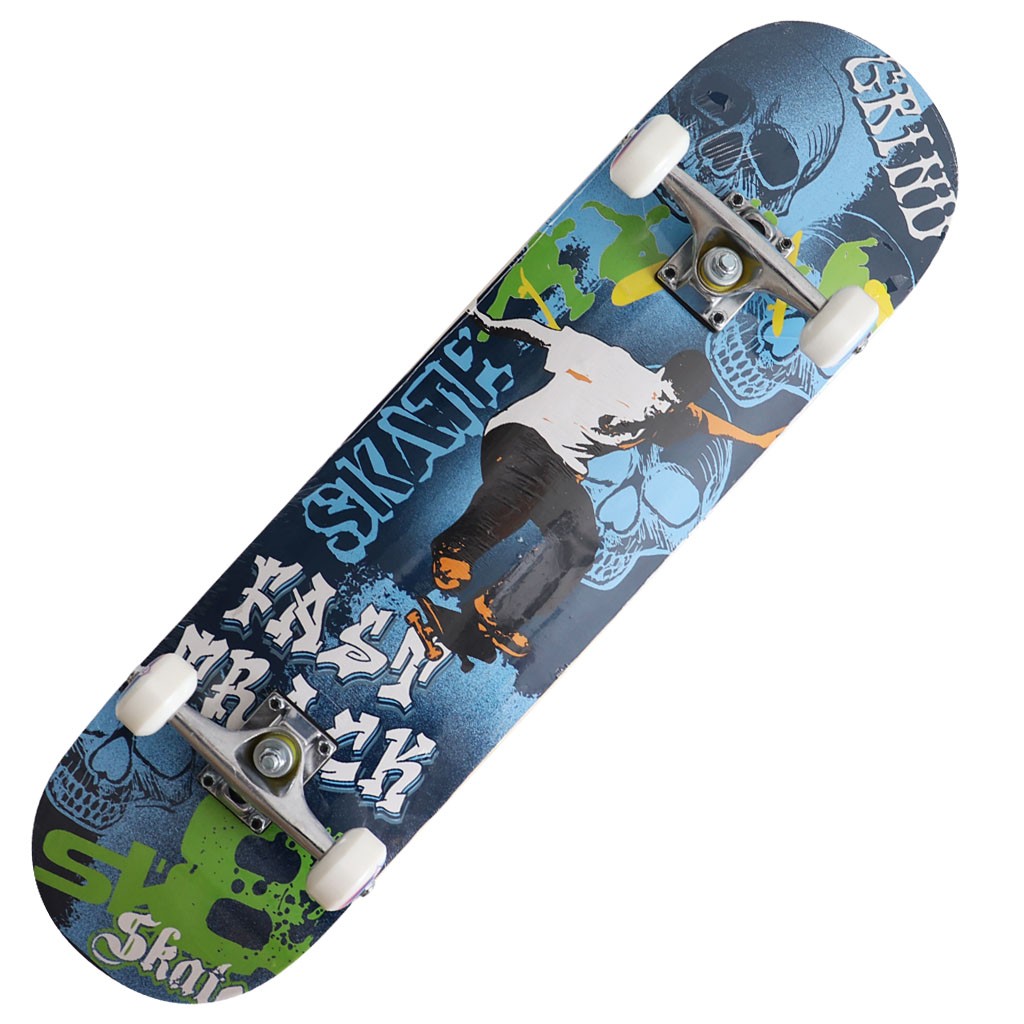 Skate Montado Multimarca Iniciante - Azul / Verde