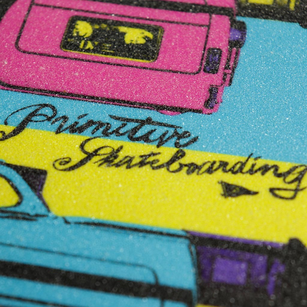 Lixa Primitive Skateboarding Pop Art 1000 Skateboard - Amarelo / Verde / Rosa