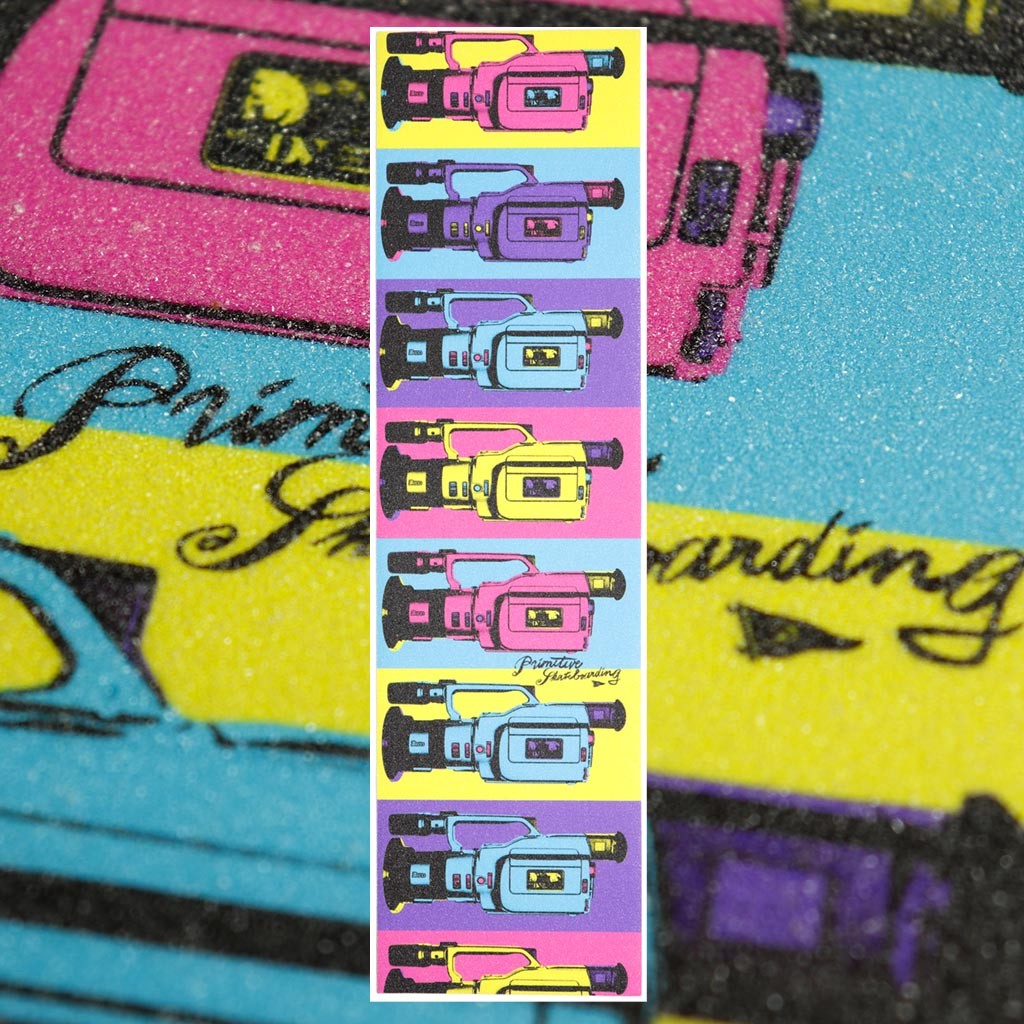 Lixa Primitive Skateboarding Pop Art 1000 Skateboard - Amarelo / Verde / Rosa