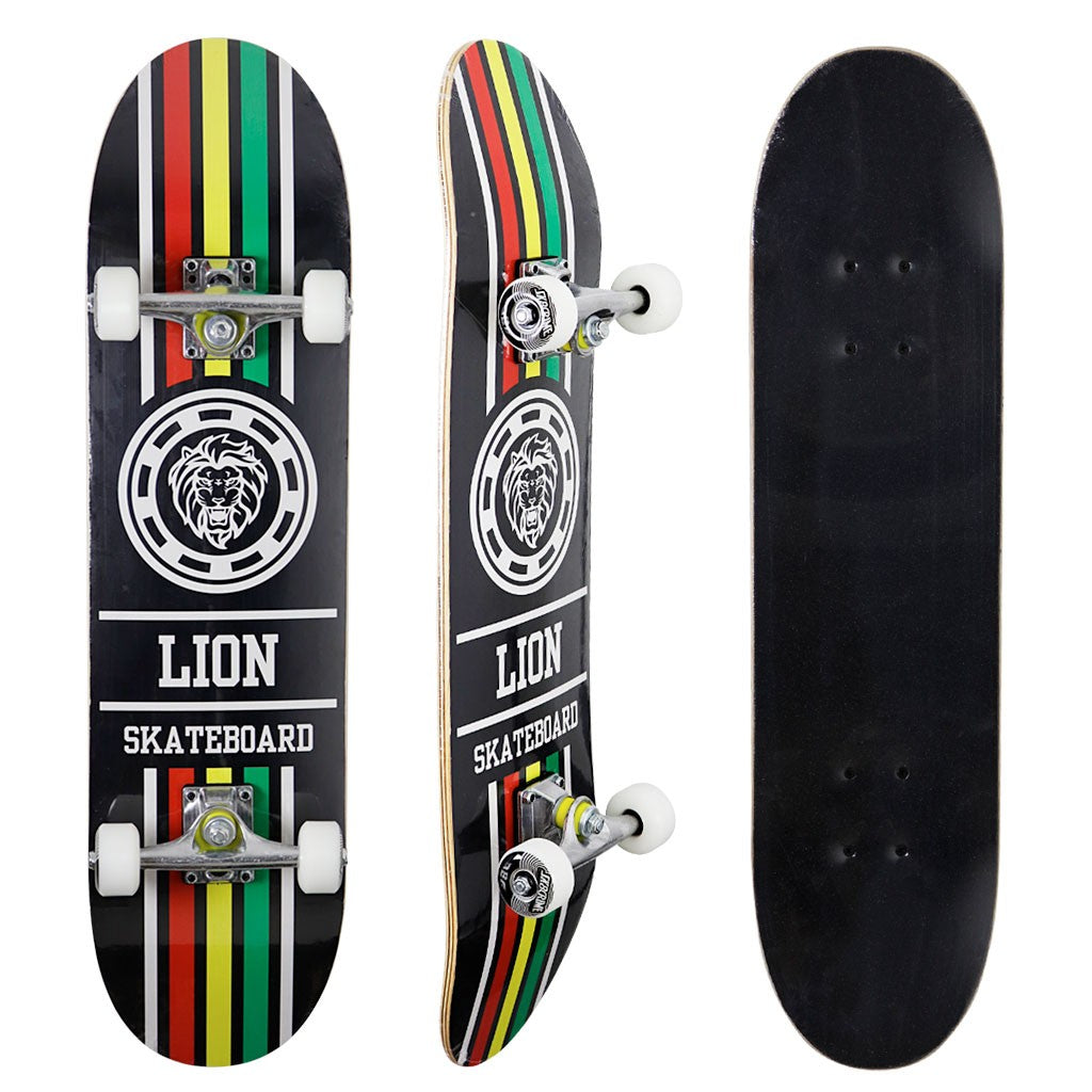Skate Montado Multimarca Iniciante - Preto / Verde / Amarelo