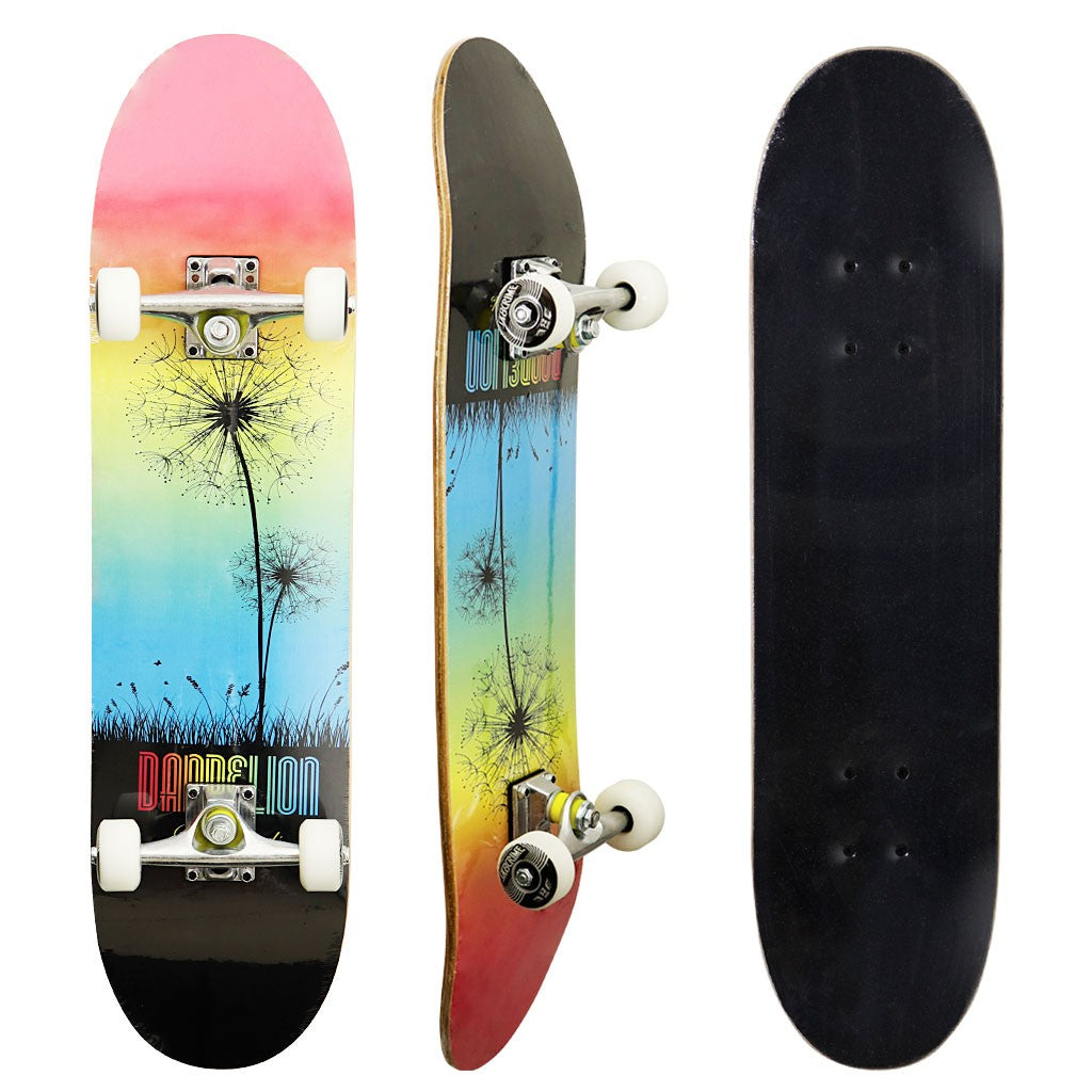 Skate Montado Multimarca Iniciante - Rosa / Amarelo / Preto