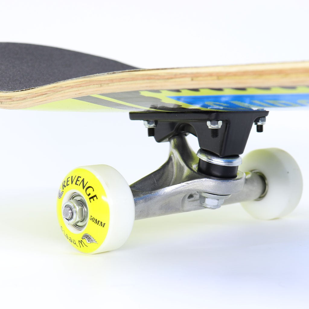 Skate Montado Multimarca Intermediário - Azul / Amarelo / Preto