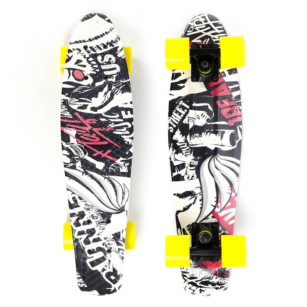 Mini Cruiser No Label Estampado - PB / Preto / Amarelo