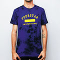Camiseta Fourstar Clothing Phys Ed Lightening Wash - Azul / Amarelo