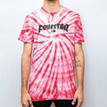 Camiseta Fourstar Clothing High Speed Tie Dye - Vermelho / Branco