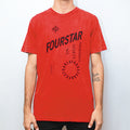 Camiseta Fourstar Clothing Fs04 - Vermelho / Preto