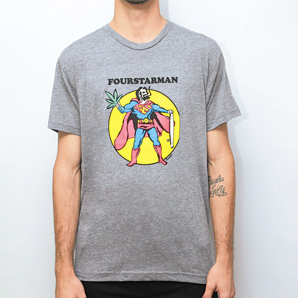 Camiseta Fourstar Clothing Fourstarman - Cinza