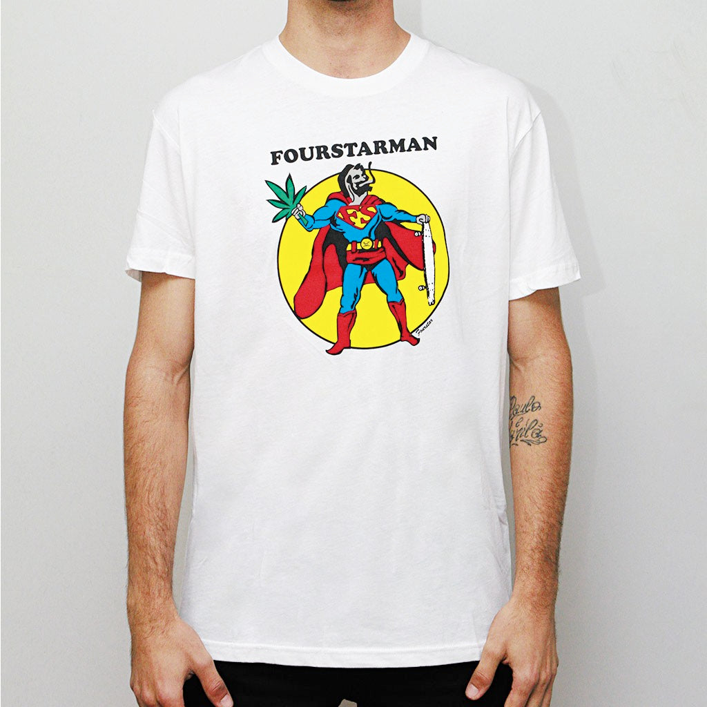 Camiseta Fourstar Clothing Fourstarman - Branca