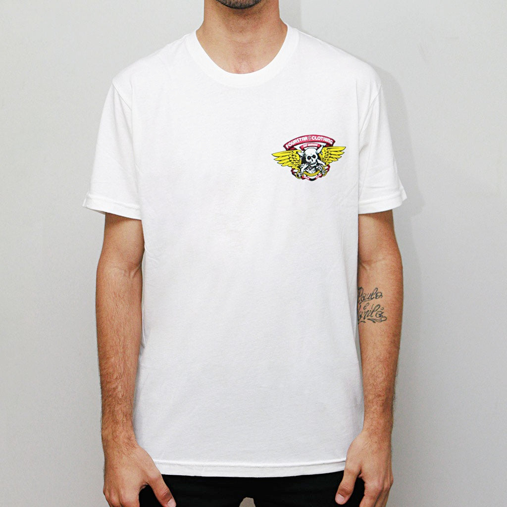 Camiseta Fourstar Clothing Mariano Pirate Skate - Branco