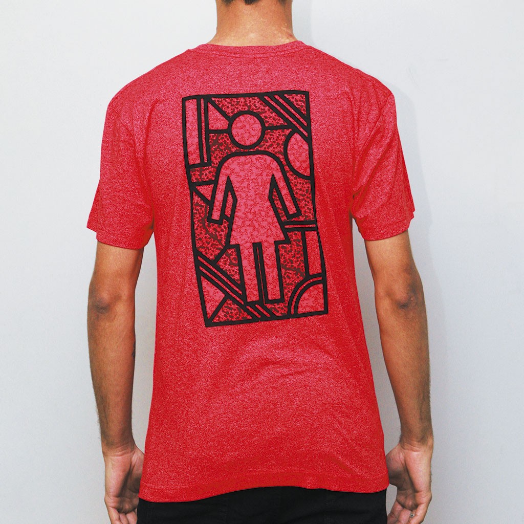 Camiseta Girl Skateboards Framework Premium - Vermelho