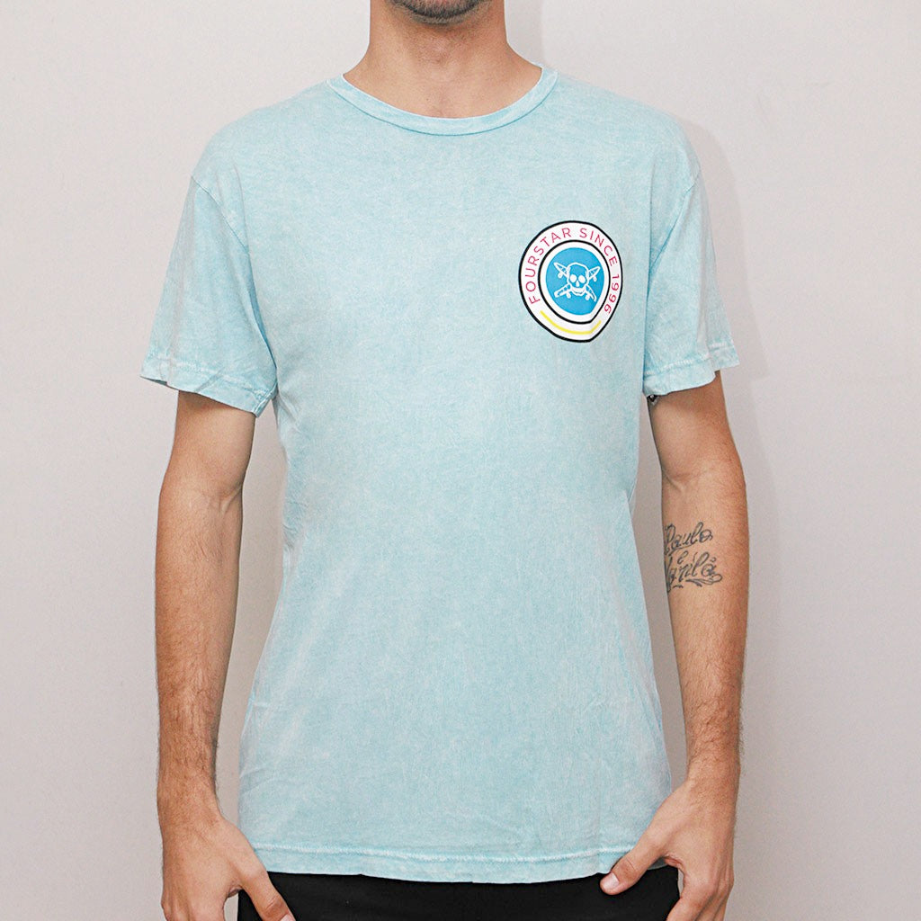 Camiseta Fourstar Clothing 96 Circle - Azul Claro