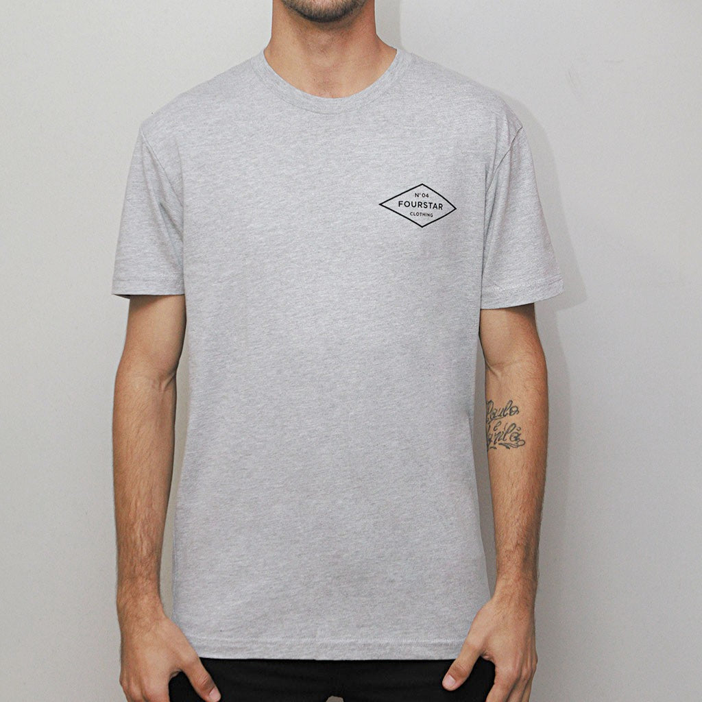 Camiseta Fourstar Clothing No04 Diamond - Cinza