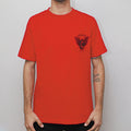 Camiseta Fourstar Clothing Winged Wheel Pocket - Vermelho
