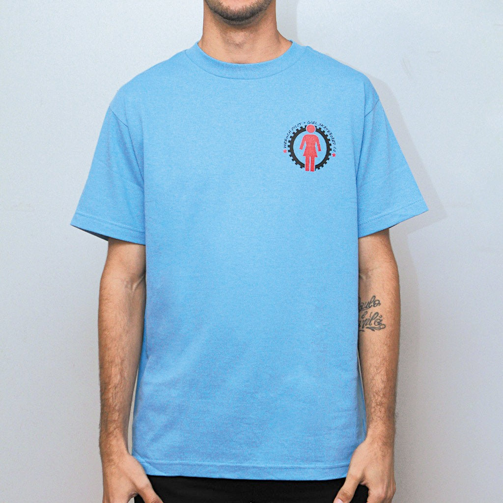 Camiseta Girl Skateboards Lettuce Bee Screek - Azul