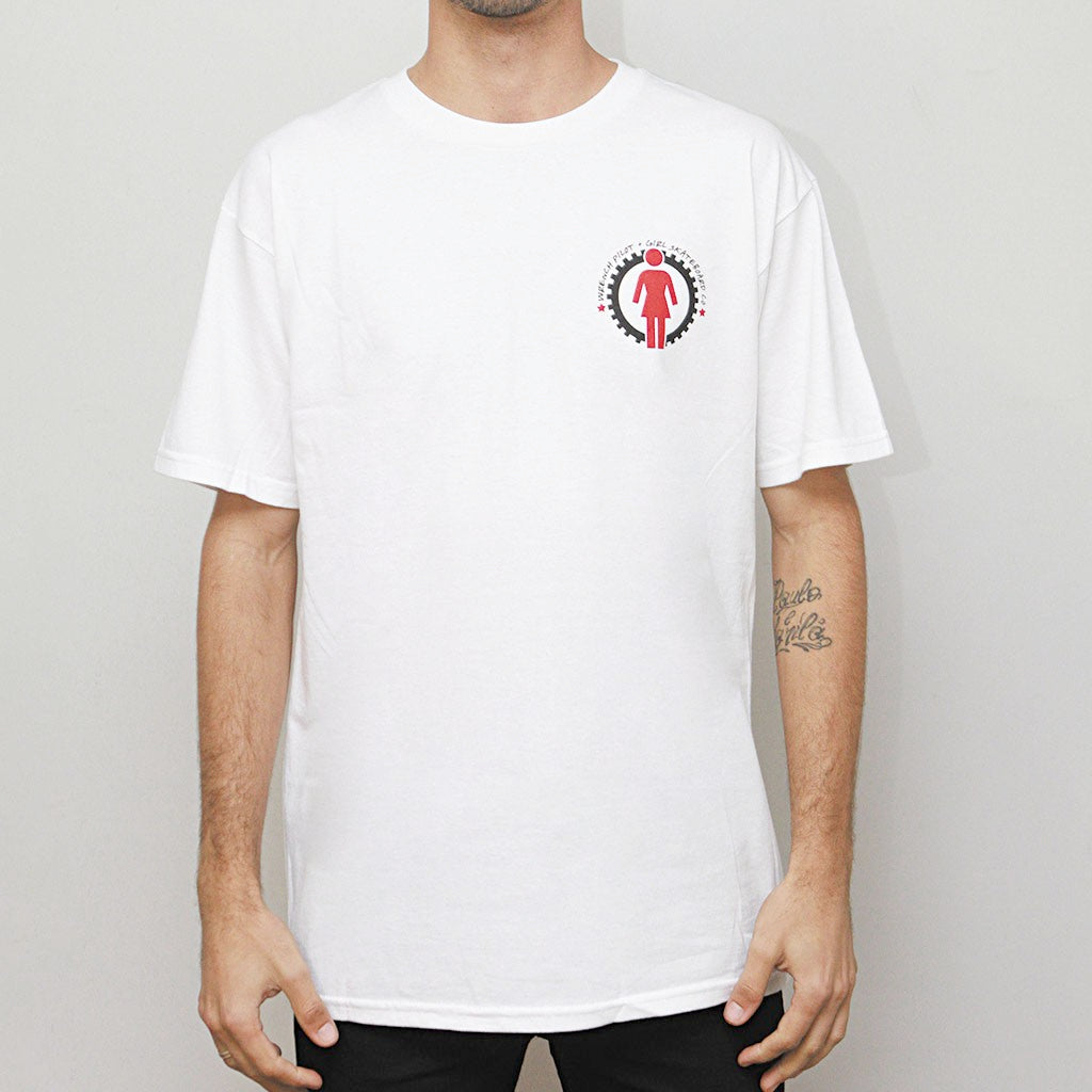 Camiseta Girl Skateboards Lettuce Bee Clack - Branco_