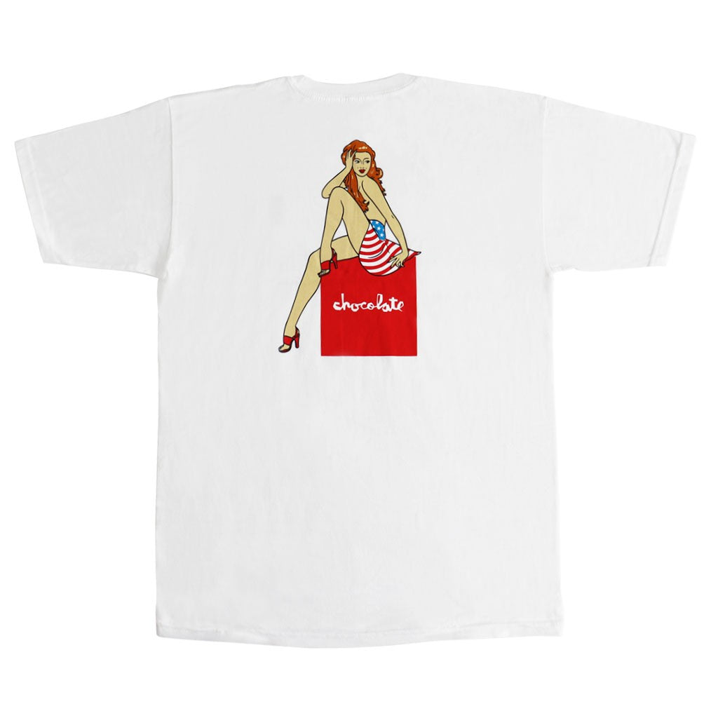 Camiseta Chocolate Skateboards Bomber - Branca