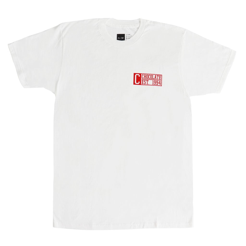 Camiseta Chocolate Skateboards Phsys ED - Branca