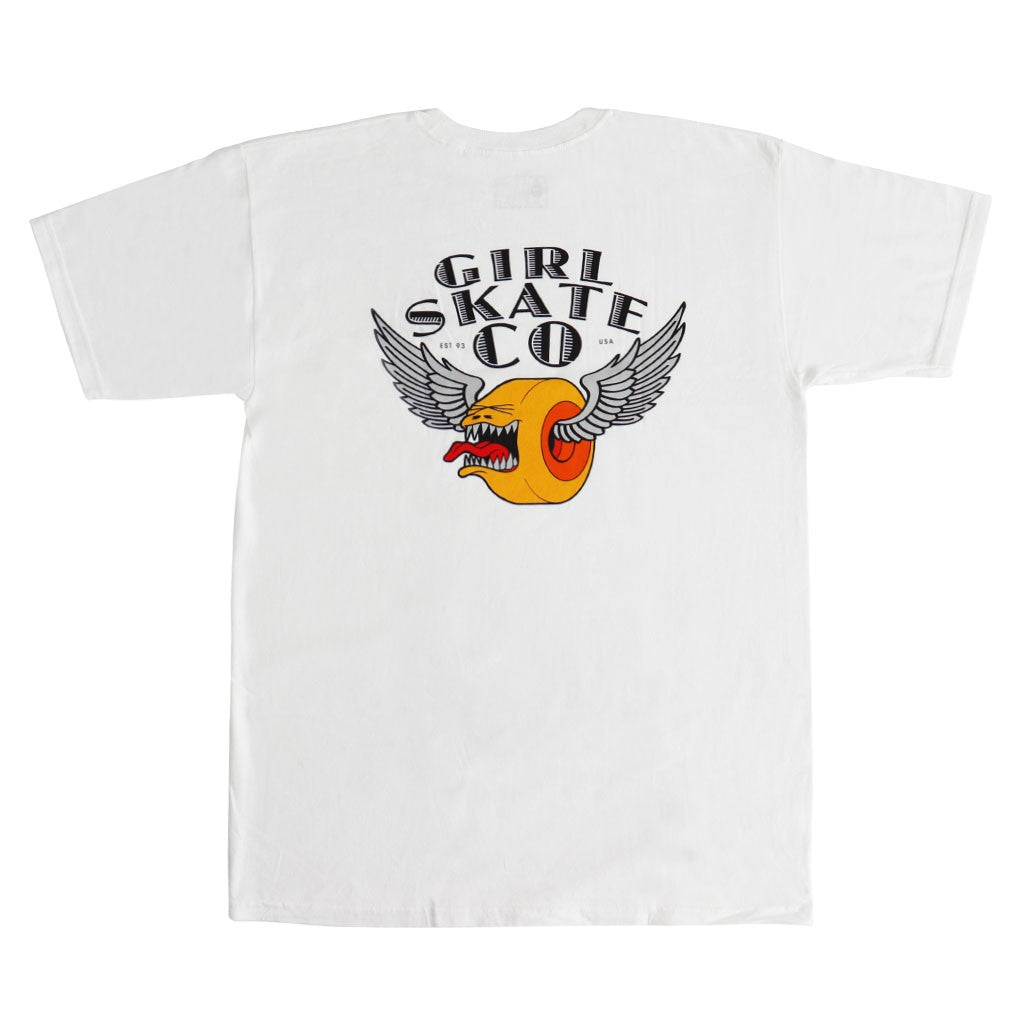 Camiseta Girl Skateboards Biters Heather - Branca