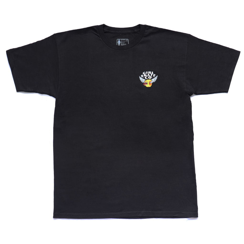 Camiseta Girl Skateboards Biters Heather - Preta