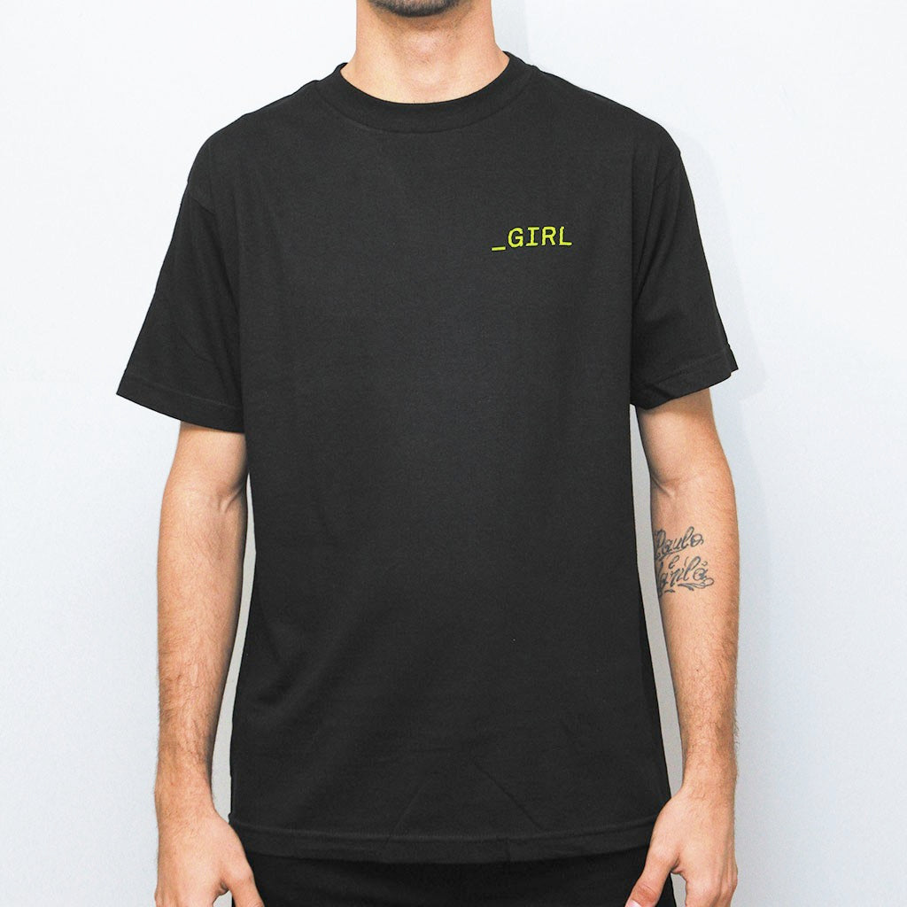 Camiseta Girl Skateboards Glitch Mode - Preta