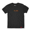 Camiseta Chocolate Skateboards Mid Chunk Tee - Preto / Laranja