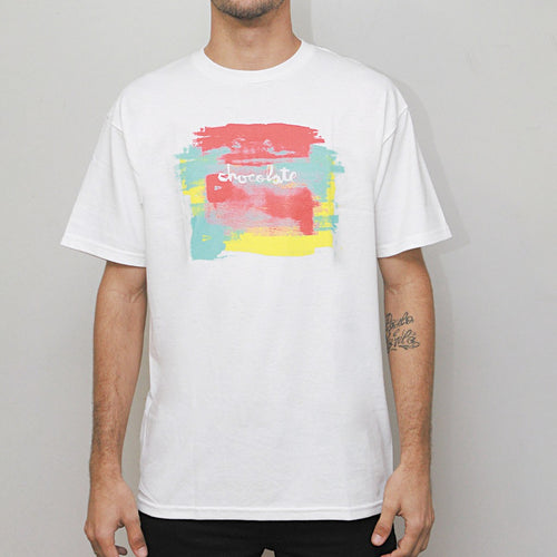 Camiseta Chocolate Skateboards Subtle Square - Branca
