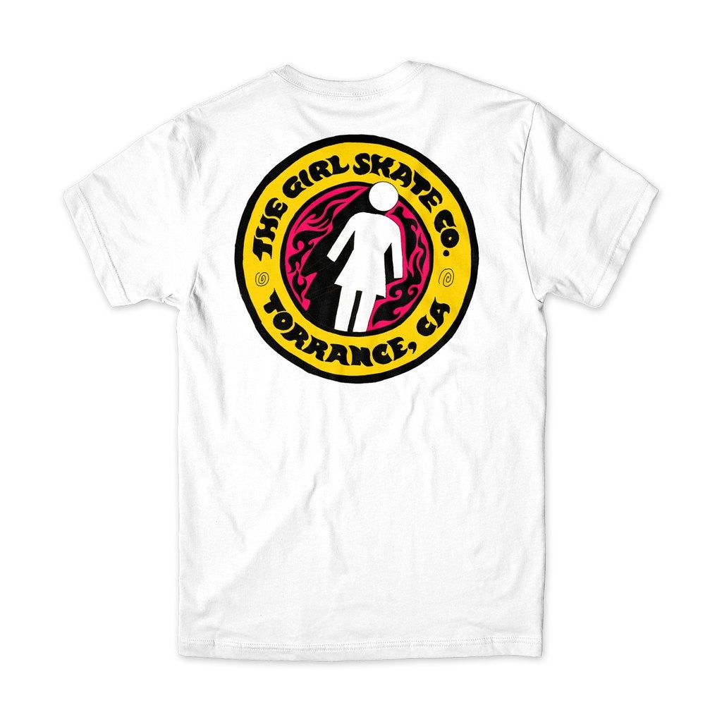 Camiseta Girl Skateboards Girl GSSC - Branca