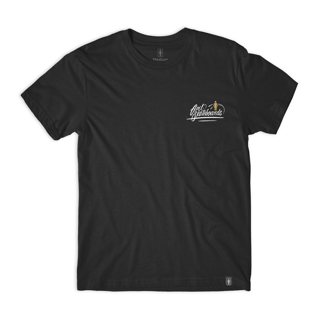 Camiseta Girl Skateboards Girl Traveler Script - Preta