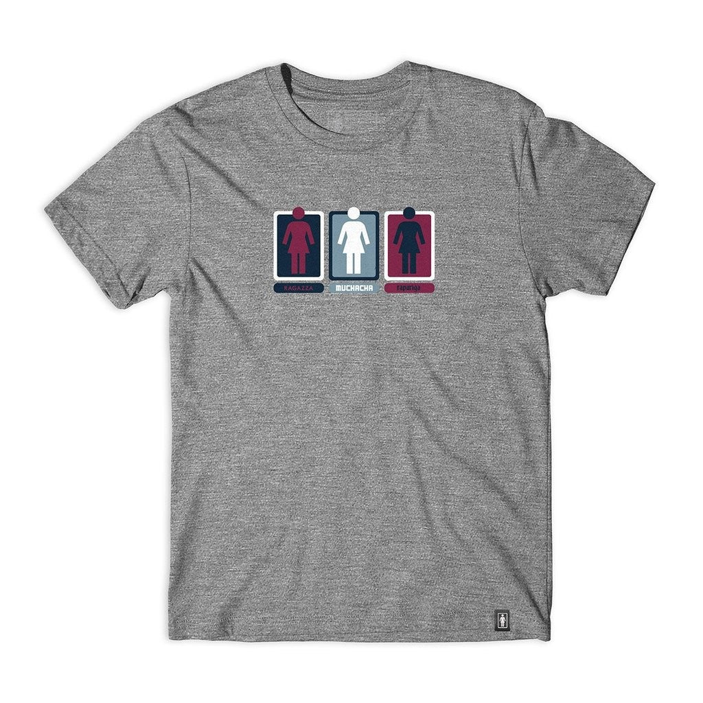 Camiseta Girl Skateboards Triple OG Tee - Cinza