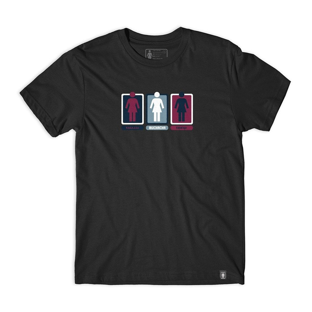 Camiseta Girl Skateboards Triple OG Tee - Preto