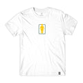 Camiseta Girl Skateboards Unboxed OG Center - Branca / Verde / Laranja