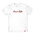 Camiseta Chocolate Skateboards Chunk - Branca / Vermelho