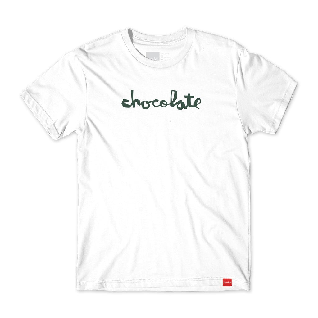 Camiseta Chocolate Skateboards Chunk - Branco / Verde