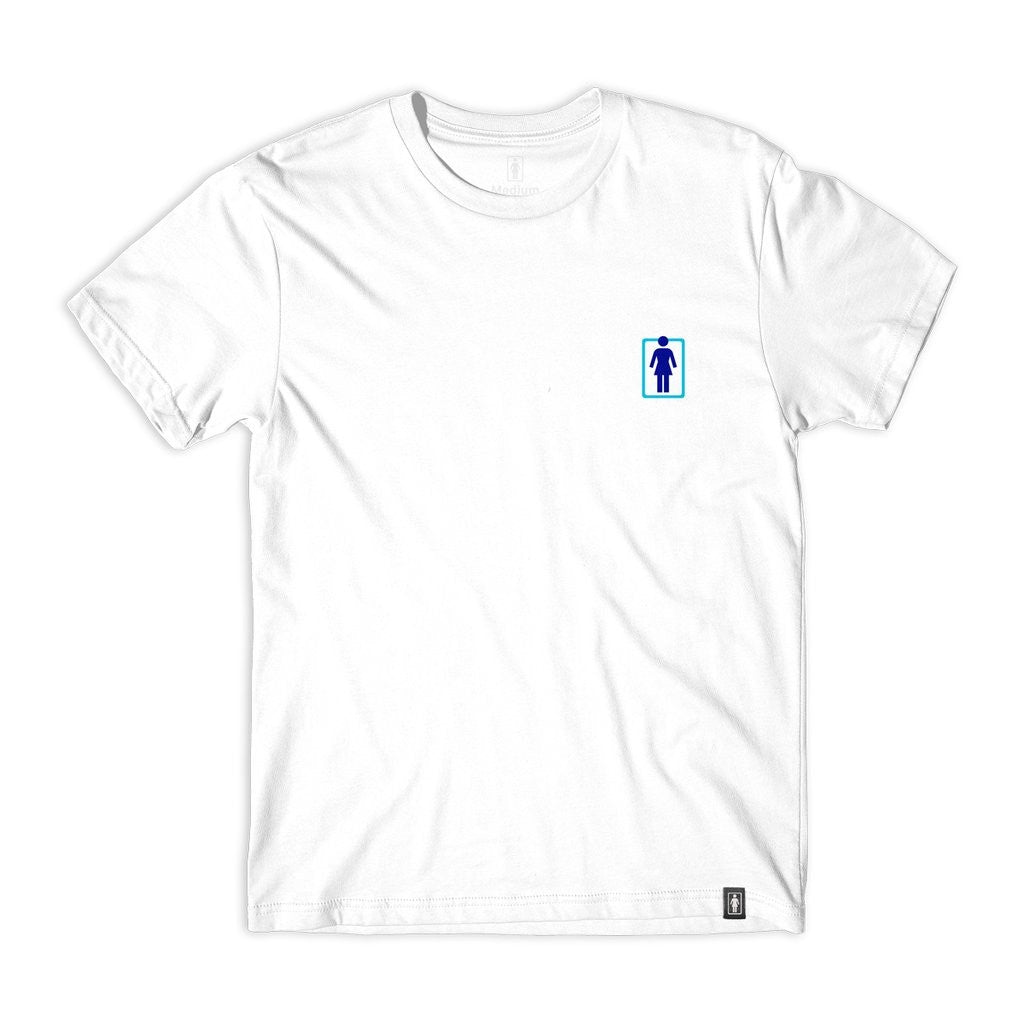 Camiseta Girl Skateboards Unboxed - Branca / Azul
