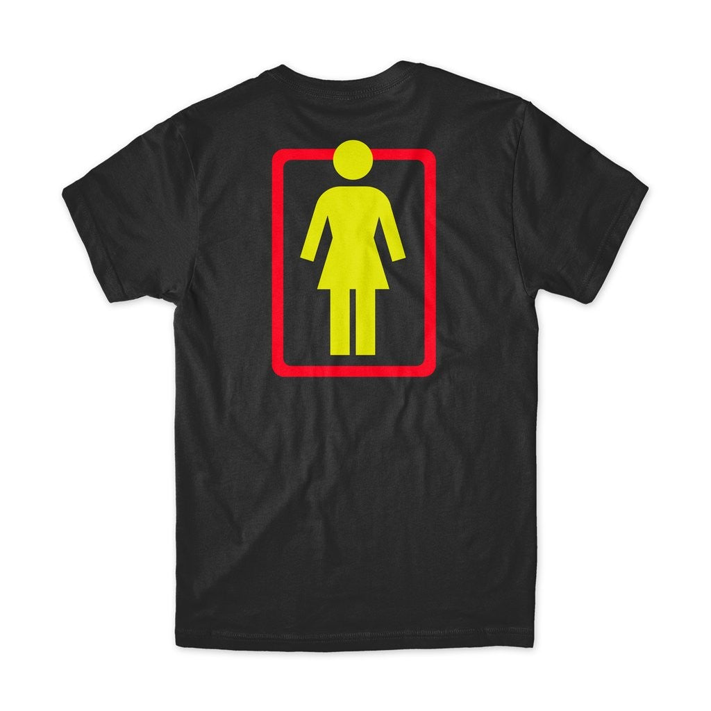 Camiseta Girl Skateboards Unboxed - Preta / Verde / Vermelho