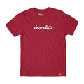 Camiseta Chocolate Skateboards Filler Chunk - Vermelho / Branco / Verde